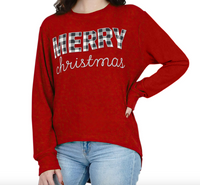 Happy Holidays Cuddle Knit Top