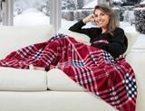 Cuddle Me Cozy Large Plush Velvet/Sherpa Foot Pocket Throw