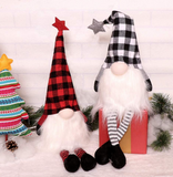 Large Plaid Light Up Gnomes with Legs