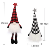 Large Plaid Light Up Gnomes with Legs