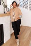 Secret Stripes Cowl Neck Top