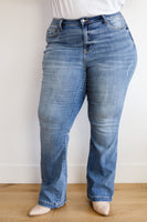Shauna Mid Rise Braided Belt Loop Jeans