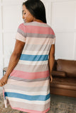 Simple Moments Striped T Shirt Dress