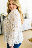 Sing Softly Lace Trim Floral Blouse