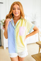 Soft in Stripes Color Block Blouse