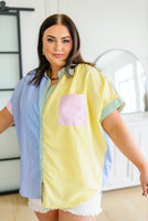 Soft in Stripes Color Block Blouse