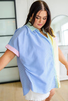 Soft in Stripes Color Block Blouse