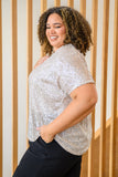 Sparkling Night Blouse in Silver