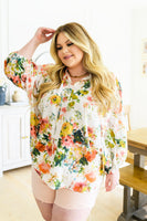 Spring Haiku Floral Blouse