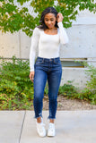 Stacie Midrise Destroyed Slim Fit Jeans