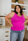 Standard Issue Seamless Longline Tank in Hot Pink