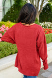 Start Of Something New V Neck Sweater In Burgundy