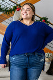 Stay The Night Waffle V-Neck Sweater