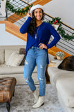 Stay The Night Waffle V-Neck Sweater