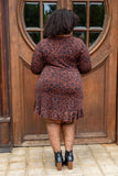 Stella Animal Print Mini Wrap Dress