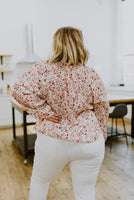 Stella Notched Neck Floral Long Sleeve Blouse