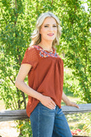Wander The Town Embroidered Top