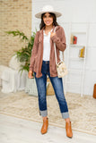 Windsor Textured Shacket in Chestnut
