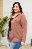 Windsor Textured Shacket in Chestnut