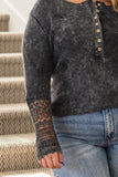 With My Bestie Washed Thermal Henley