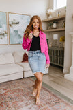 Stephanie Raw Hem Denim Skirt
