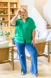 Working On Me Top in Kelly Green