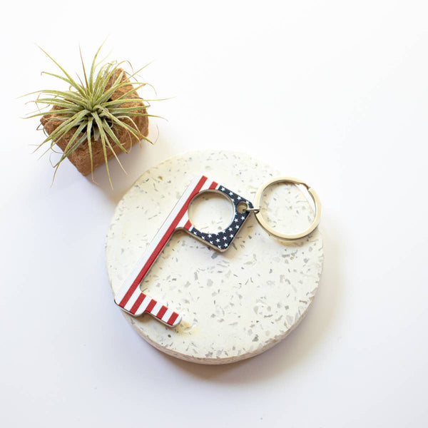 Patriotic Pattern No Touch Button Pusher and Door Opener