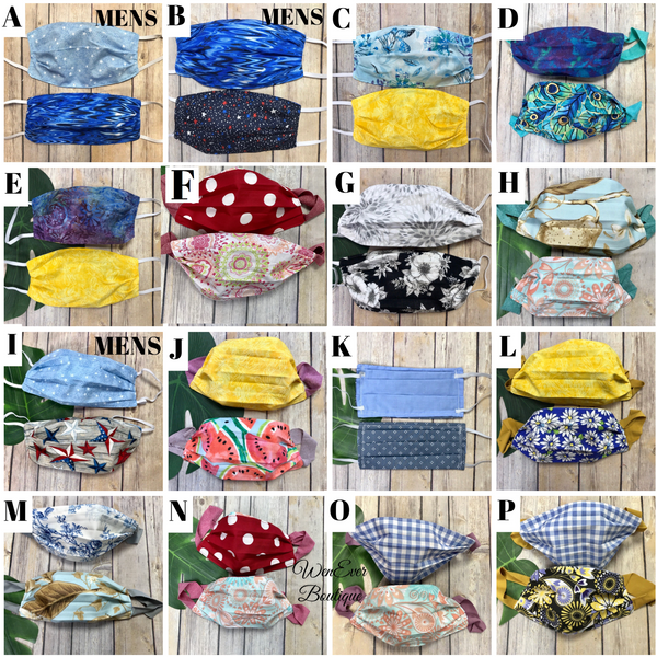 Reversible Handmade 100% Cotton Double Layered Face Cover